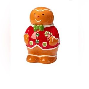 72oz Earthenware Holiday Magic Gingerbread 3-D Cookie Jar.